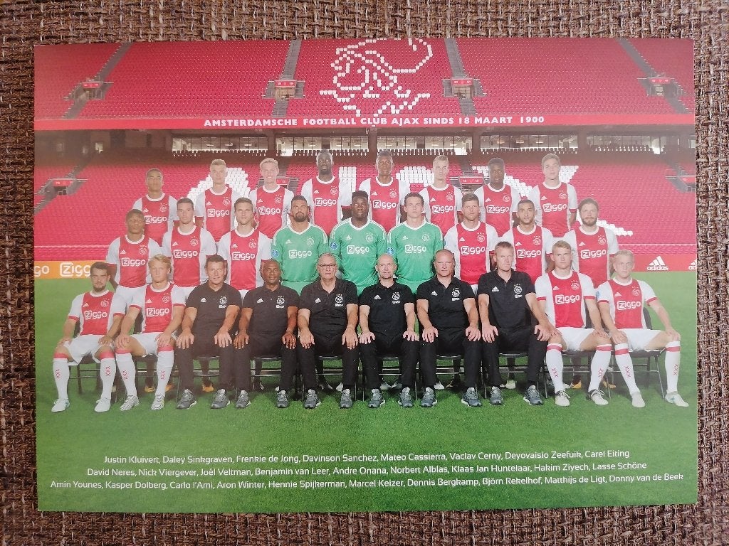 Ajax elftalkaart 2017-2018, Verzamelen, Verzenden, Zo goed als nieuw, Ajax, Spelerskaart