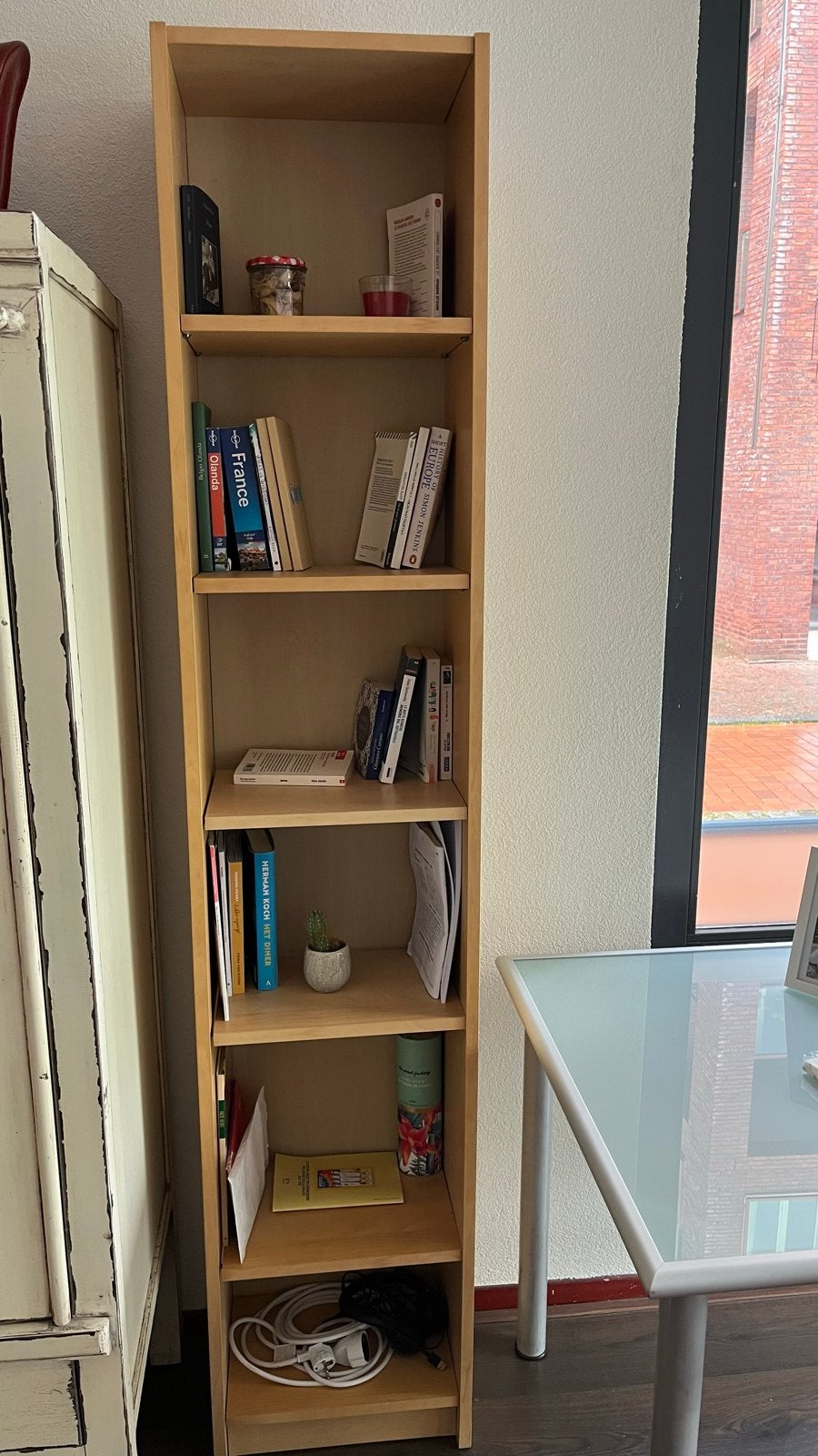 IKEA BILLY Boekenkast – 40  28  202 cm – Beukenlook, Met plank(en), Minder dan 50 cm, Gebruikt, 200 cm of meer