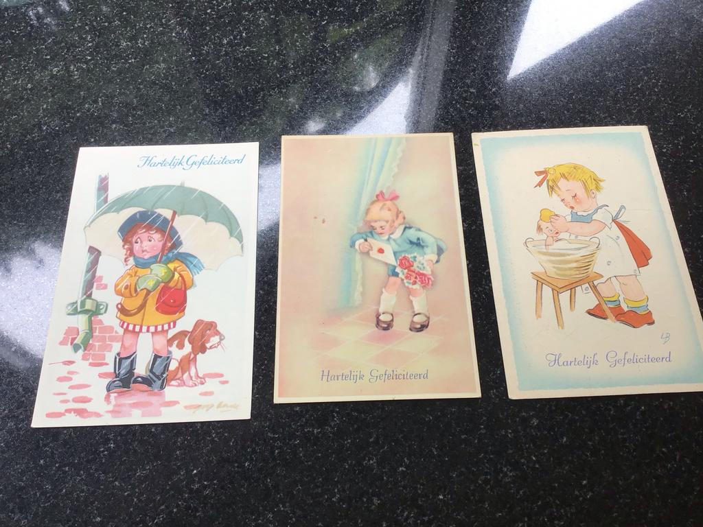 Oude ansichtkaarten kinderen, Ophalen of Verzenden, 1940 tot 1960, Ongelopen