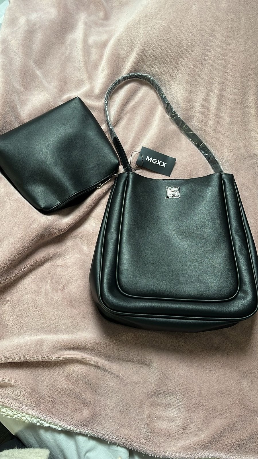 Nieuwe Mexx tas - Zwart met zilveren details, Ophalen of Verzenden, Nieuw, Zwart, Handtas