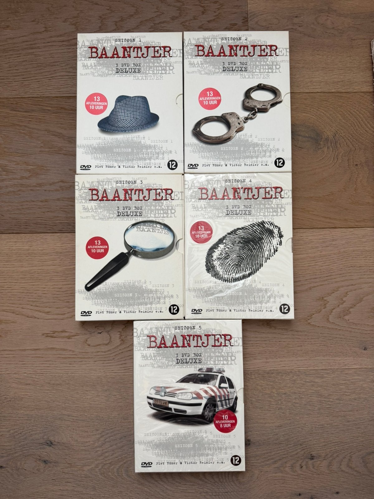 5 x DVD boxen Baantjer Seizoen 1 t/m 5 NIEUW, Vanaf 12 jaar, Ophalen of Verzenden, Nieuw in verpakking