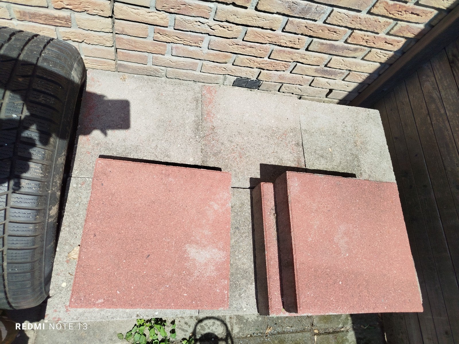 Betontegels rood/grijs (30x30 cm), Ophalen, Nieuw, Overige materialen