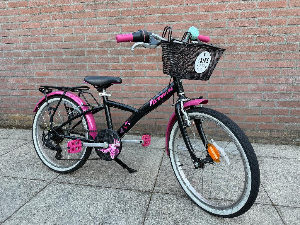 Meisjesfiets BTWIN original500 - 20 inch, Fietsen en Brommers, Fietsen | Meisjes, Ophalen, Gebruikt, Velgrem, Versnellingen