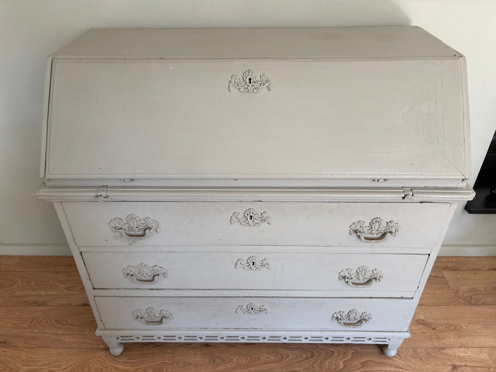Antiek secretaire bureau met lades en opbergvakken, Ophalen