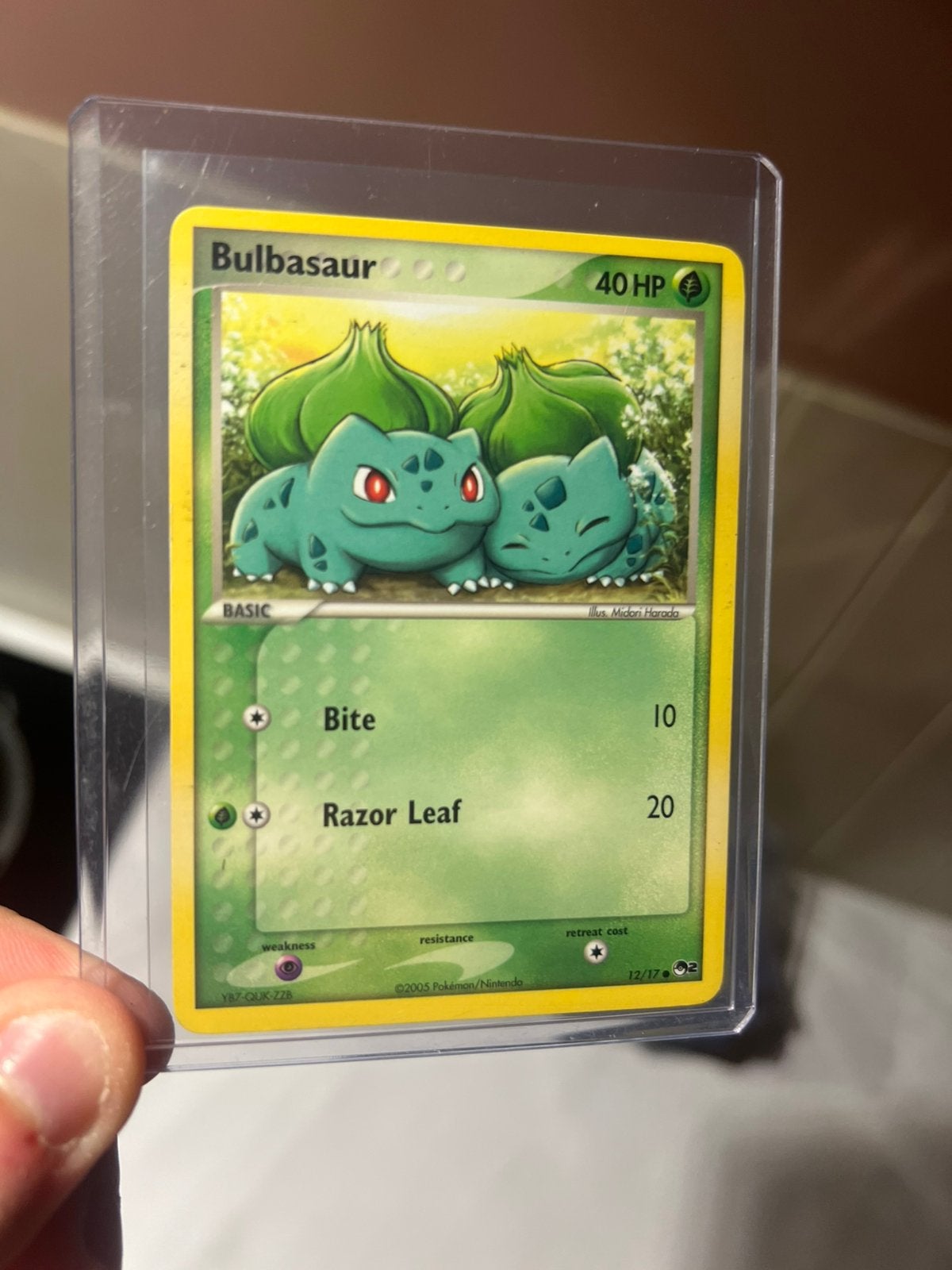 Pokemon kaart Bulbasaur #12, Ophalen of Verzenden, Zo goed als nieuw