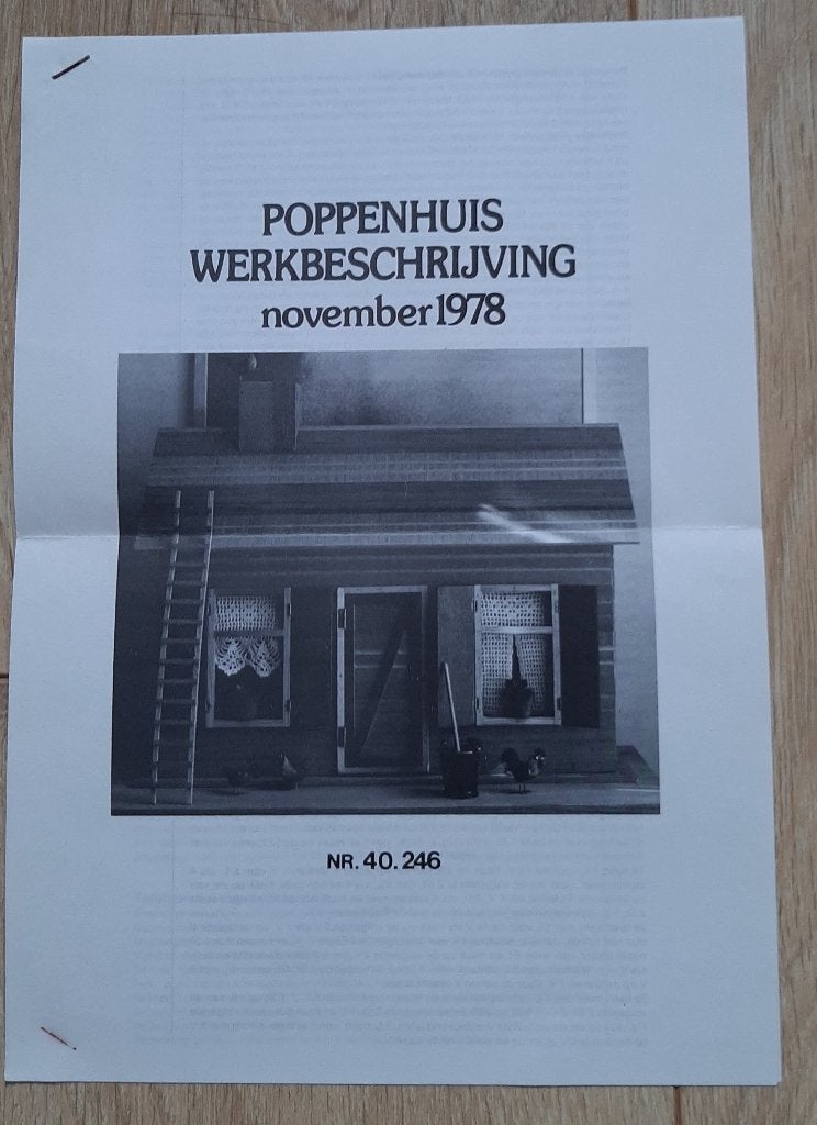 Modelbouwtekening van een poppenhuis, Hobby en Vrije tijd, Ophalen of Verzenden, Nieuw, Groter dan 1:32