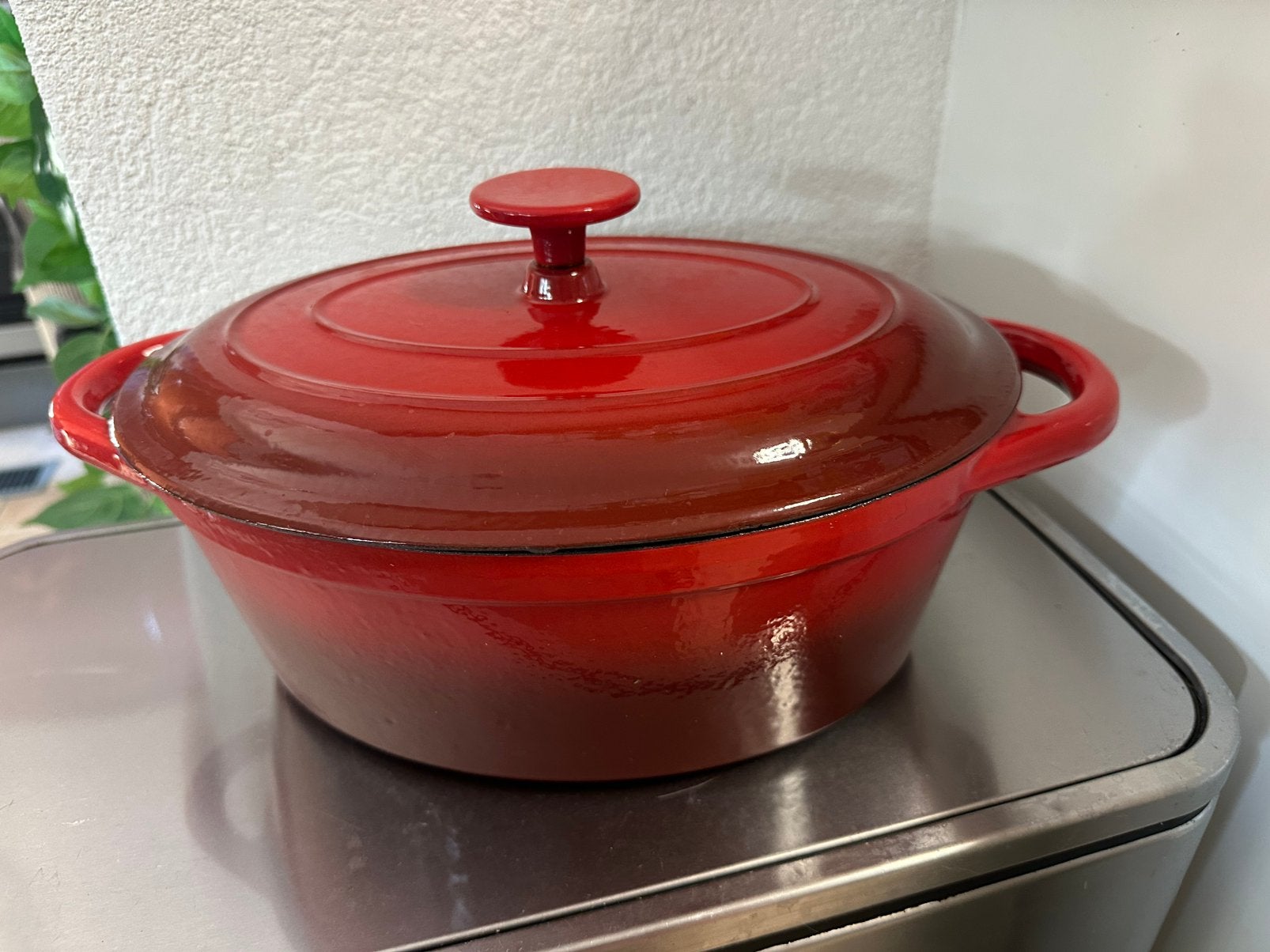 ERNESTO Gietijzeren braadpan rood - 4L -, Ophalen, Zo goed als nieuw, Gietijzer