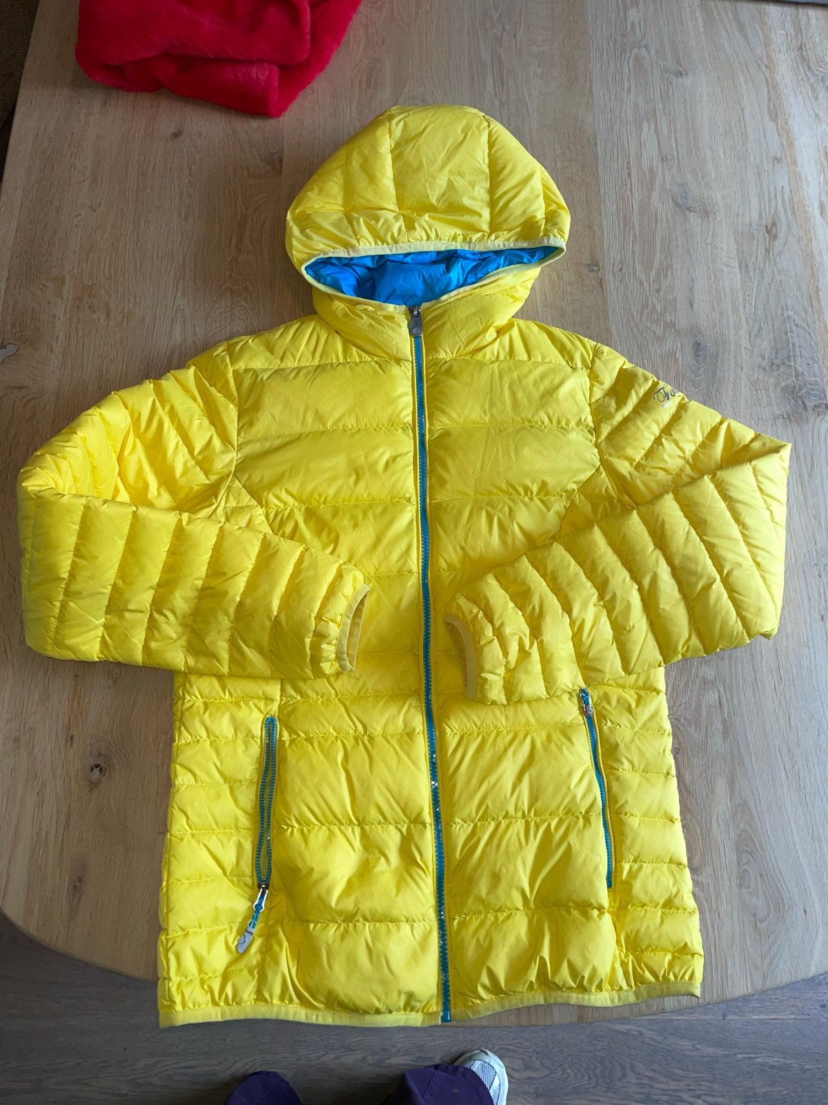 Falcon Gele Jas - Donsjack met Capuchon, Ophalen of Verzenden, Gedragen, Maat 36 (S), Geel
