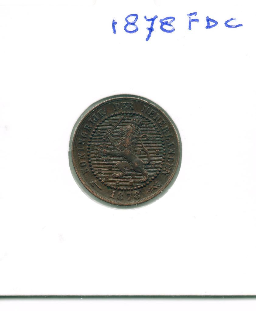 WILLEM 3  CENT1878 F.D.C., Ophalen of Verzenden, Koning Willem III, 1 cent, Losse munt
