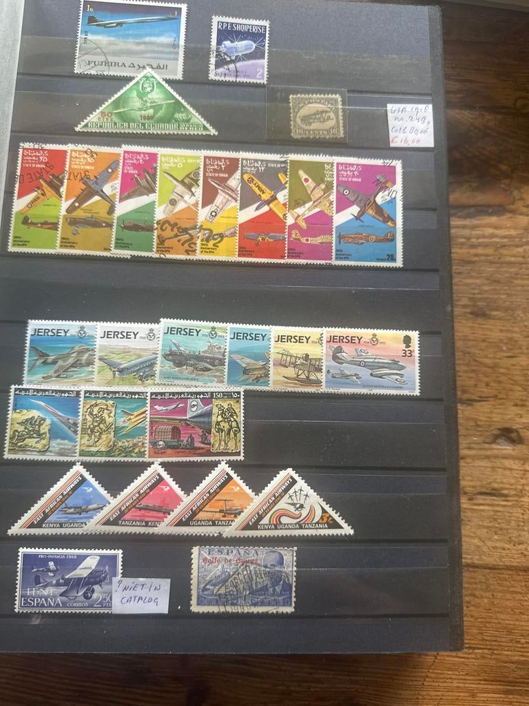 Verzameling postzegels met vliegtuigen en luchtvaart, Ophalen of Verzenden, Vliegtuigen