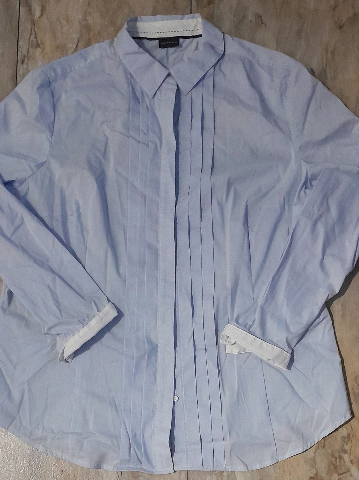 Lichtblauwe blouse met plooien van Sixth Sense, Maat 38/40 (M), Blauw, Sixth Sense, Ophalen of Verzenden