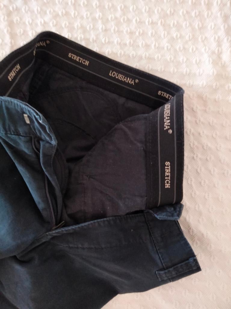 Donkerblauwe chino broek in topstaat, Kleding | Heren, Ophalen of Verzenden, Zo goed als nieuw, Maat 48/50 (M), Blauw