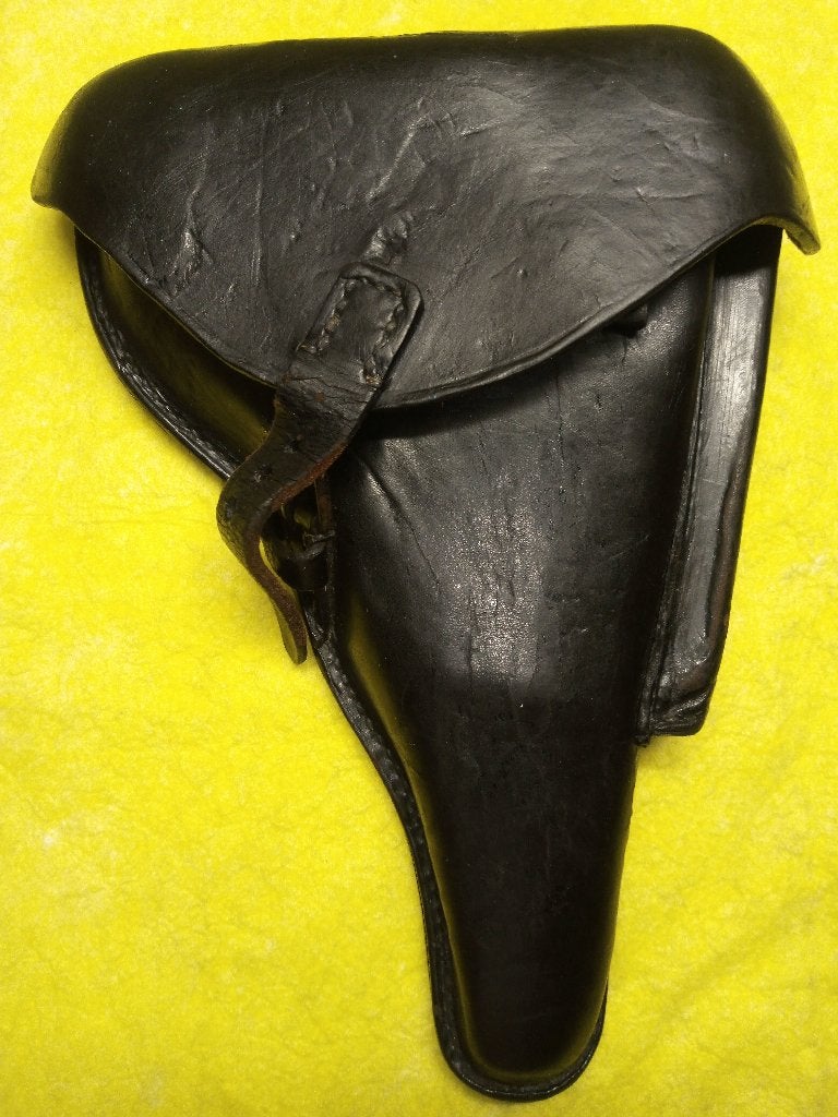 1916 WW1 WO1 Luger P08 holster ZWART HARD SHELL, Ophalen of Verzenden, Overige soorten, Duitsland, Overige typen