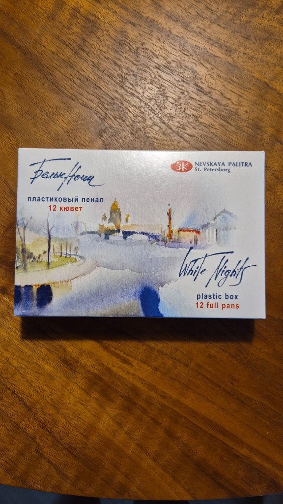 St. Petersburg White Nights aquarelverf set van 12 nieuw, Verzenden, Nieuw, Waterverf