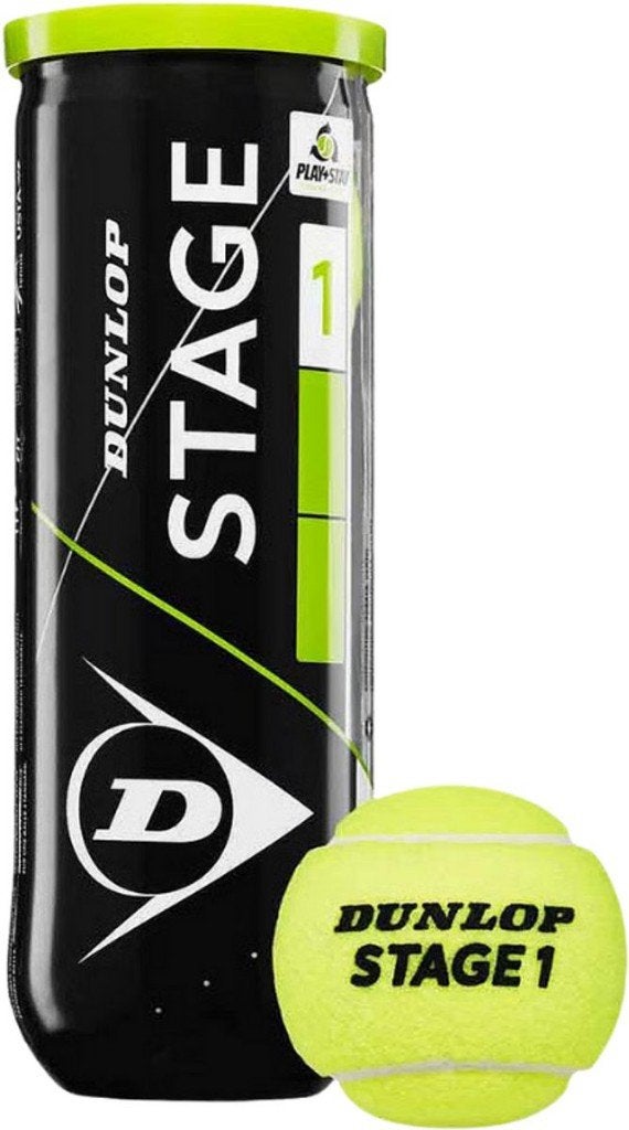 DUNLOP tennisballen 'STAGE 1 groen' en 'STAGE 2 oranje', Sport en Fitness, Tennis, Ballen, L00, Nieuw, Ophalen of Verzenden