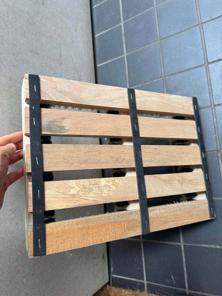 Borstelmat Schoenenveger - Voetveger / Voetenveger, Ophalen, Zo goed als nieuw, Bruin, Hout