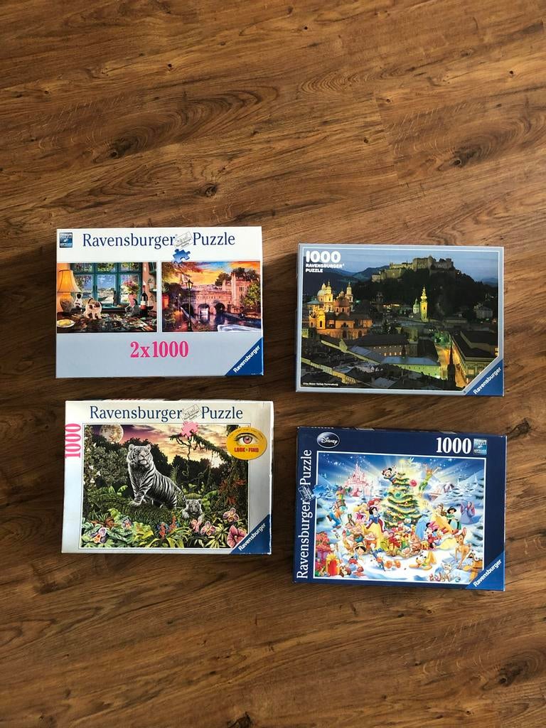 Diverse Legpuzzels 1000 Stukjes - Verschillende Merken, Ophalen of Verzenden, 500 t/m 1500 stukjes, Gebruikt, Legpuzzel