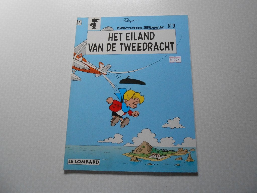 Steven sterk 9 Het eiland van de tweedracht 1995 1 ste druk., Peyo, Eén stripboek, Nieuw, Ophalen of Verzenden