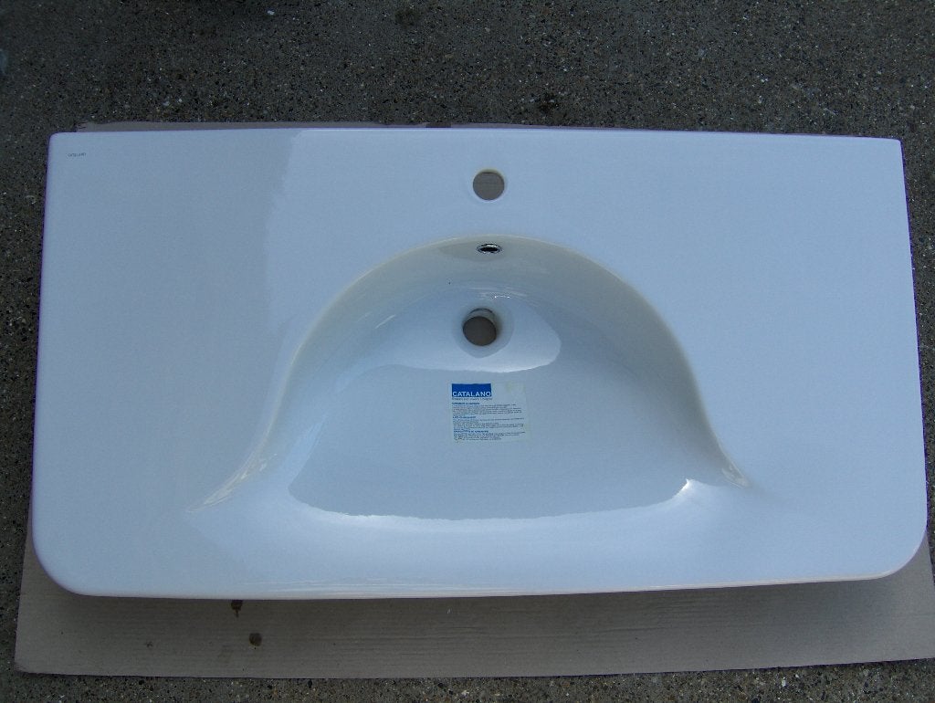 Luxe wastafel Catalano type Aria 105 (#621), Ophalen, Nieuw, Wit
