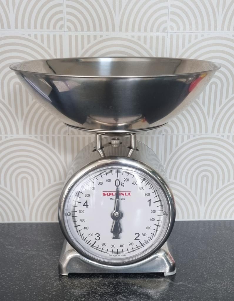 Retro keukenweegschaal bieden, Witgoed en Apparatuur, Weegschalen, Ophalen, 1 tot 500 gram, Keukenweegschaal, Minder dan 10 kg