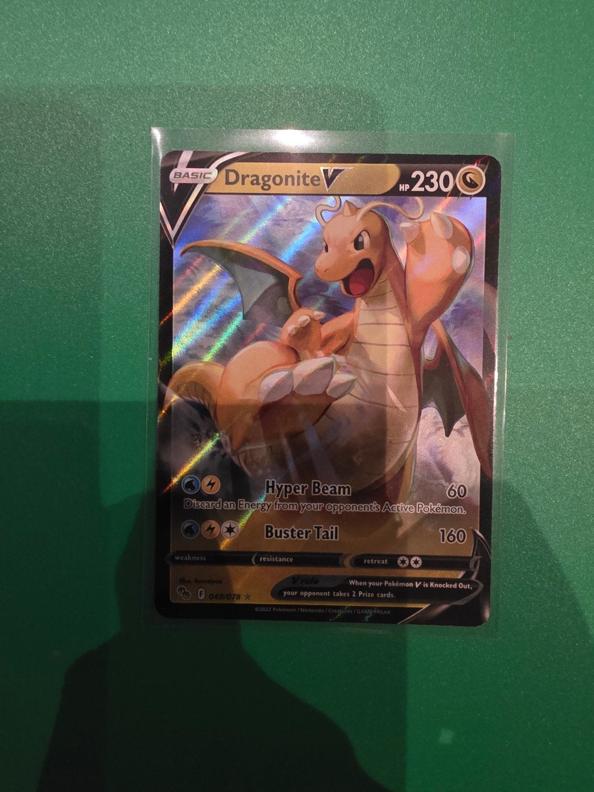 Dragonite V 049/078, Ophalen of Verzenden, Zo goed als nieuw, Losse kaart