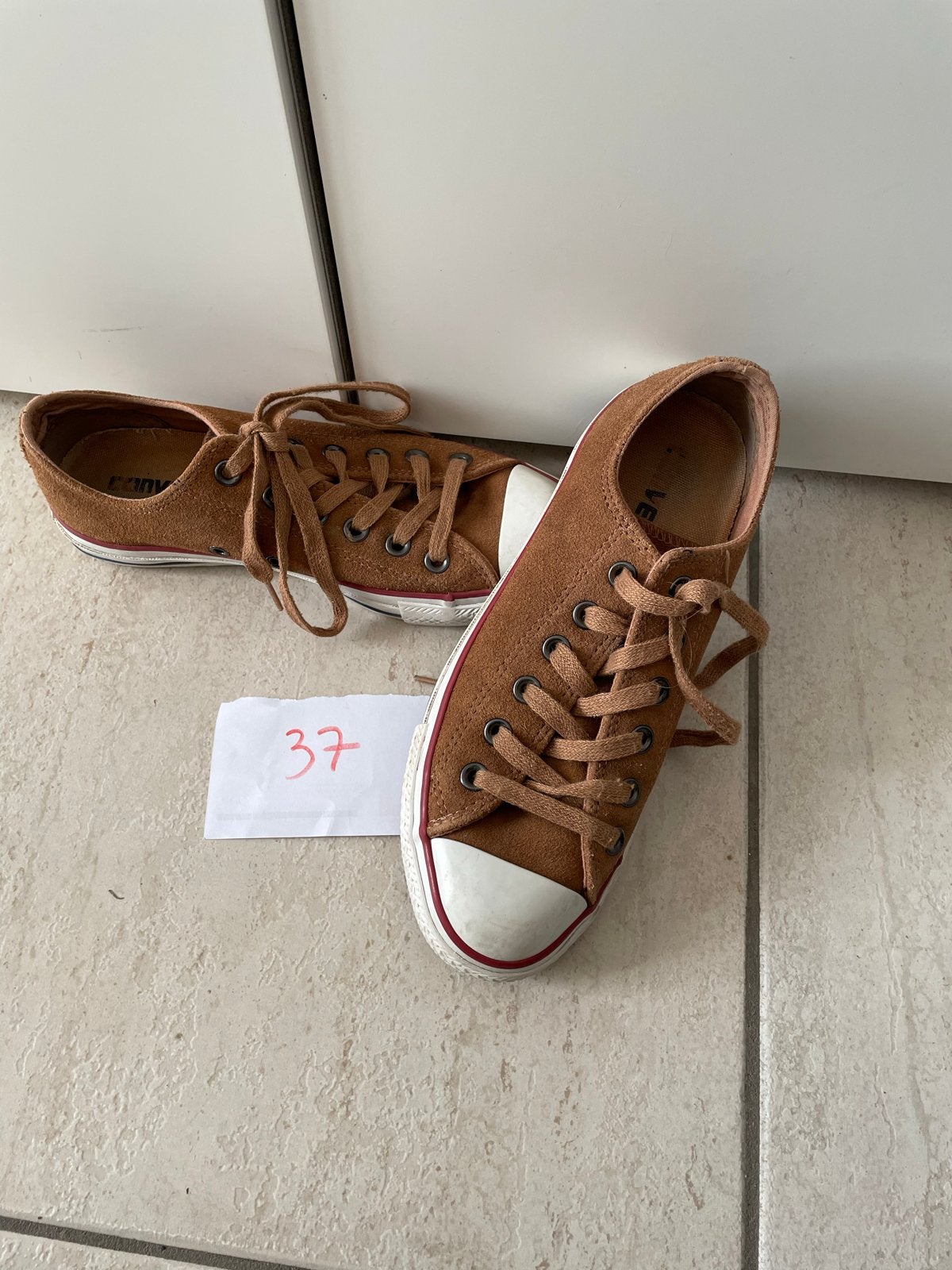 Converse all-stars all star Bruine suède sneakers - Maat 37, Bruin, Ophalen of Verzenden, Sneakers of Gympen, Zo goed als nieuw