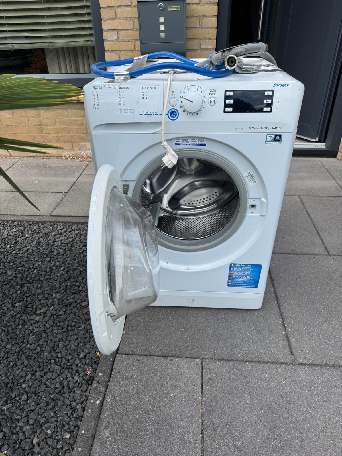 Wasmachine Indesit, Witgoed en Apparatuur, Ophalen, Gebruikt, Handwasprogramma, Voorlader