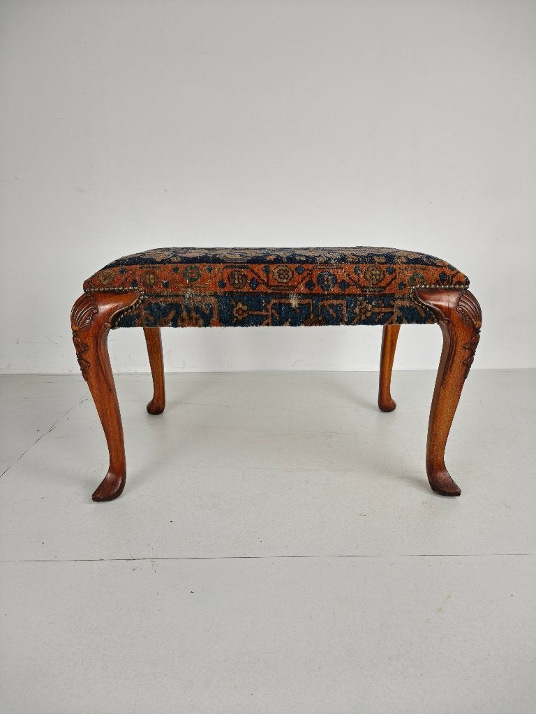 Antieke Voetenbank, Notenhout, Engelse Regency, Circa 1800–1, Ophalen of Verzenden