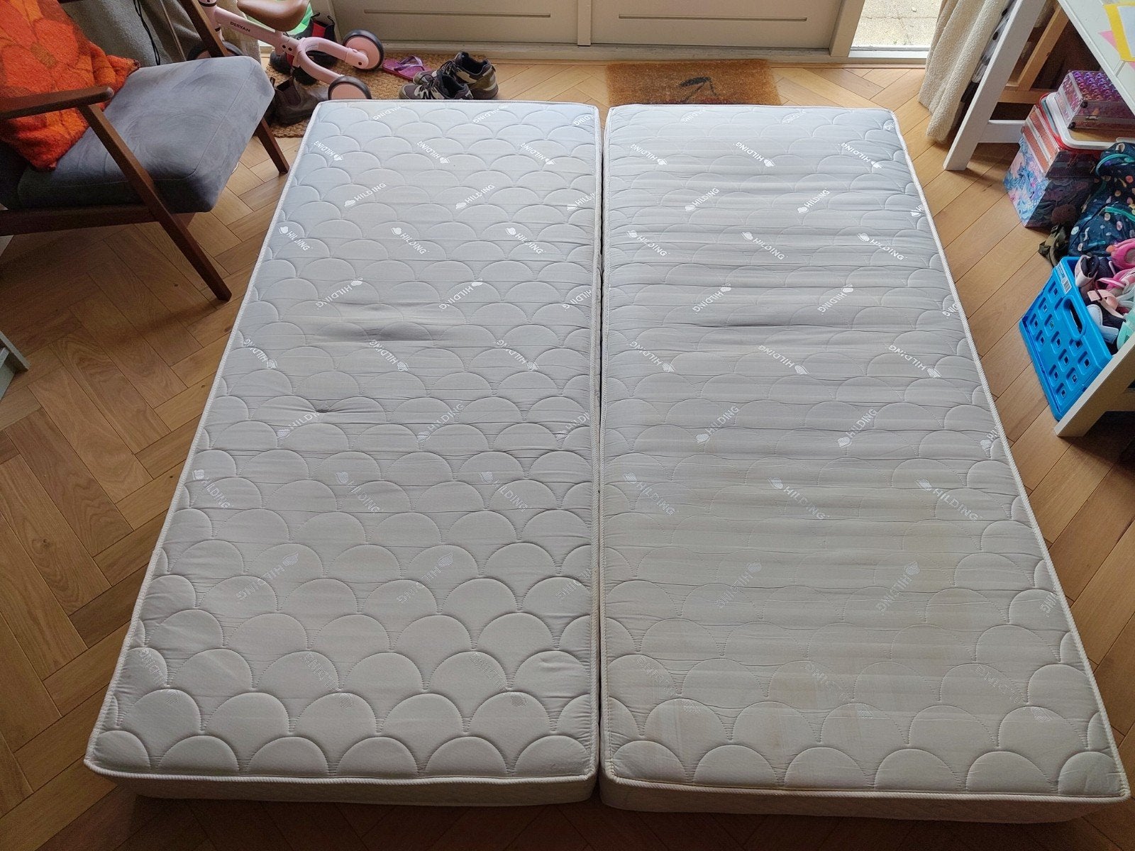 van der Valk Matrassen (2 stuks, 200x90x21cm), Ophalen, Gebruikt, 90 cm, Eenpersoons