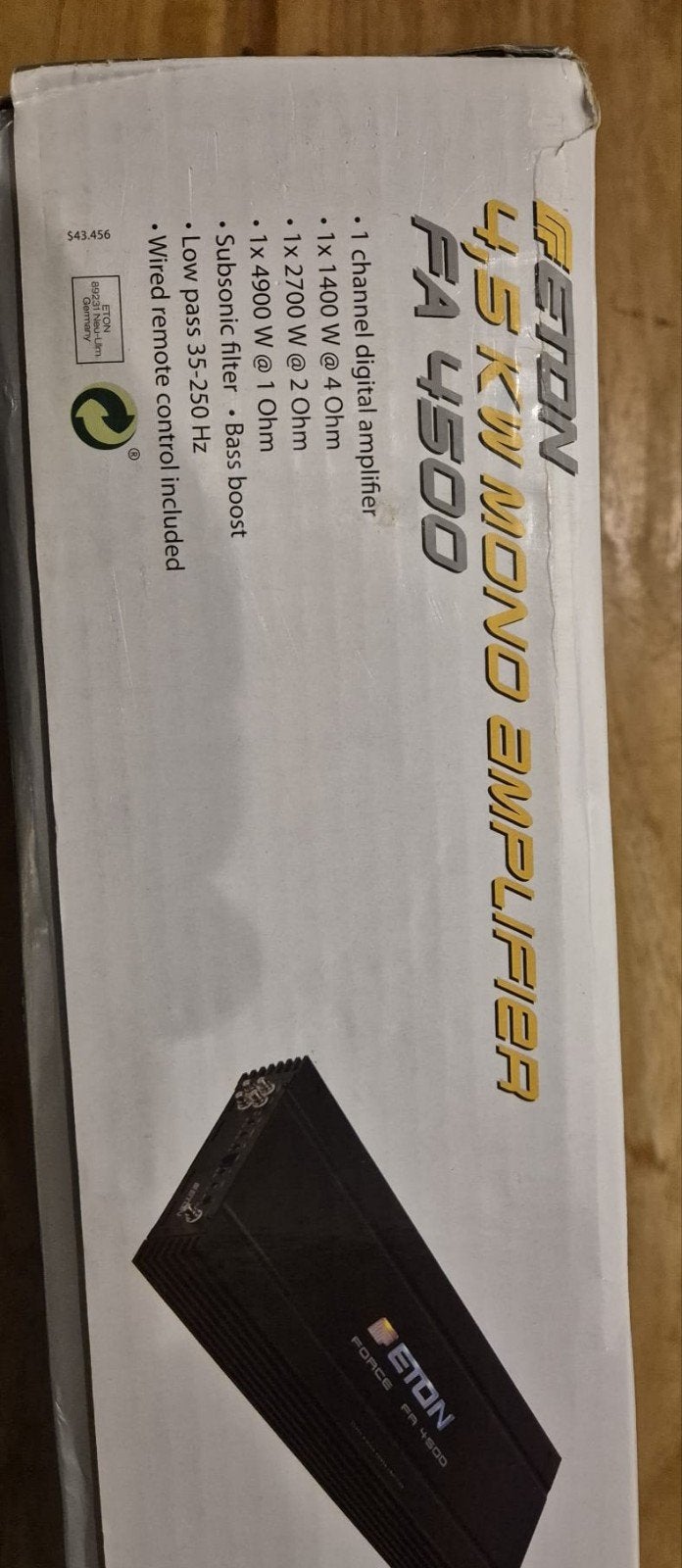 Eton Force FA 4500 Auto Versterker, Ophalen, Nieuw
