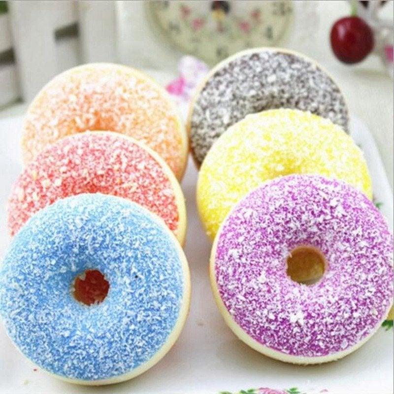 Kunst Donut / Nep Sier Gebak Bakker Zoet Voedsel, Huis en Inrichting, Woonaccessoires | Overige, Verzenden, Nieuw