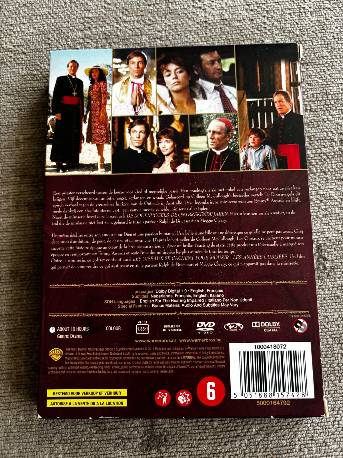 De Doornvogels - The Complete Collection DVD Boxset, Cd's en Dvd's, Engels, Nederlands, Zo goed als nieuw, Vanaf 6 jaar