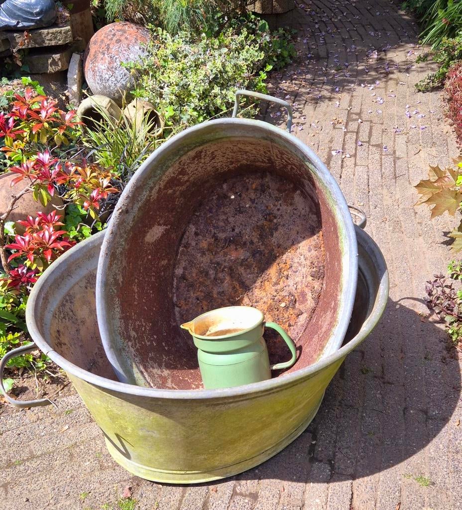 Zinken Teilen, Tuin en Terras, Ophalen, Gebruikt, Minder dan 30 cm, Rond