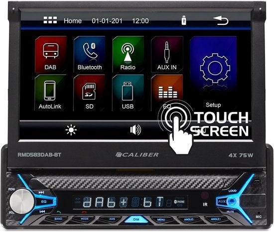 Autoradio merk Caliber RMD583DAB-BT 4x75 W z.g.a.n., Auto diversen, Ophalen, Zo goed als nieuw