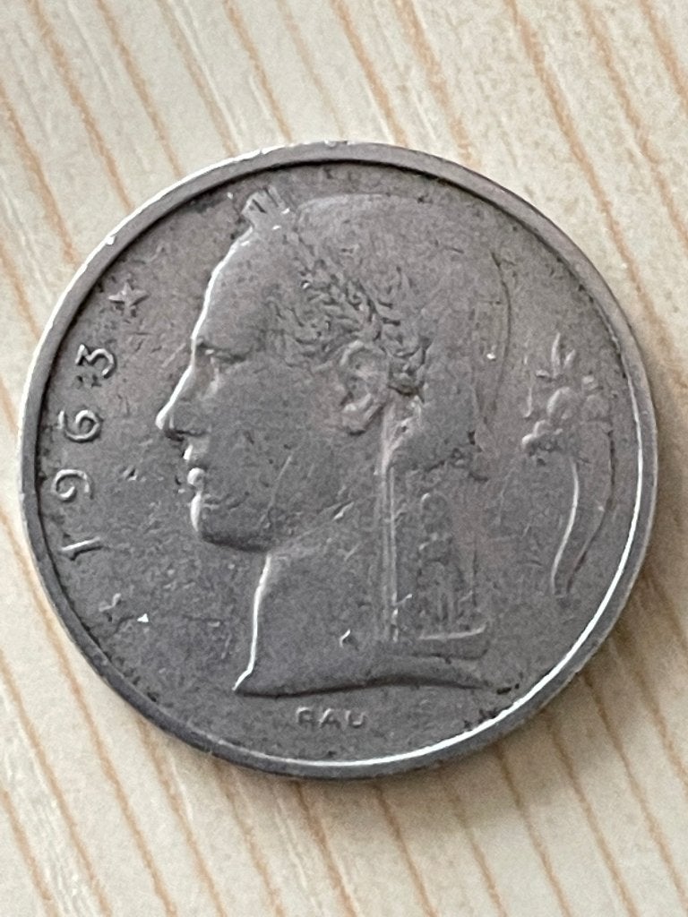 België Munten 5 van 5 France,  Boudewijn I / Leopold III, Postzegels en Munten, Ophalen of Verzenden, België, Losse munt