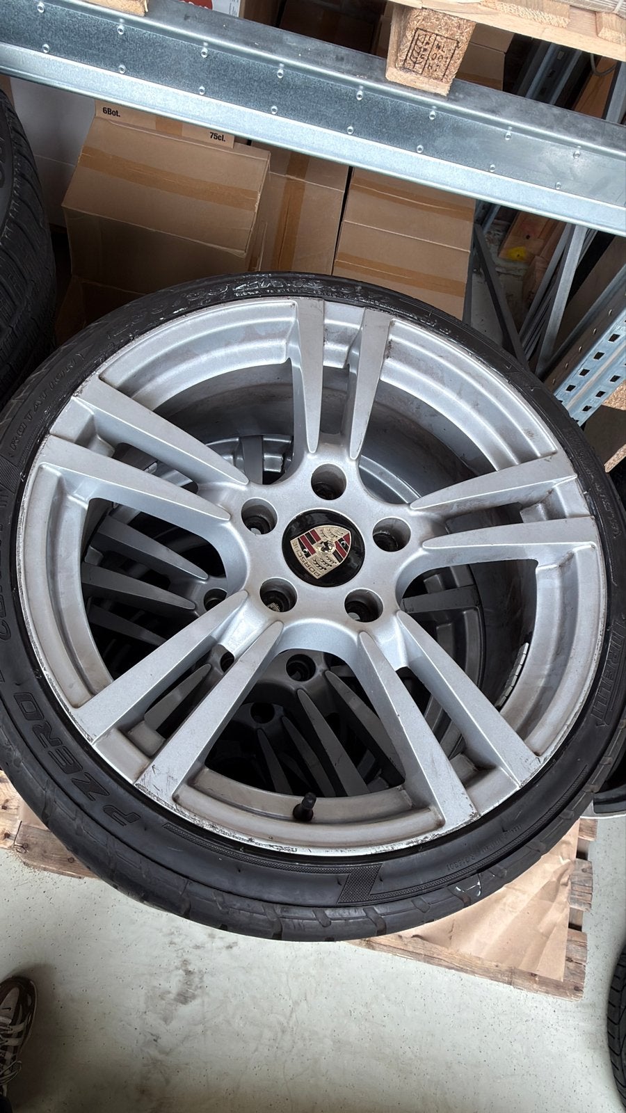 Porsche 19 inch Turbo velgenset Porsche 996/997/Boxster/C, Auto-onderdelen, Banden en Velgen, 19 inch, Gebruikt, Banden en Velgen