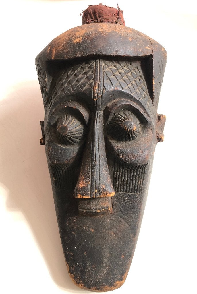Kuba helm masker Afrikaans masker, Hout, Gesneden, Afrika, Masker