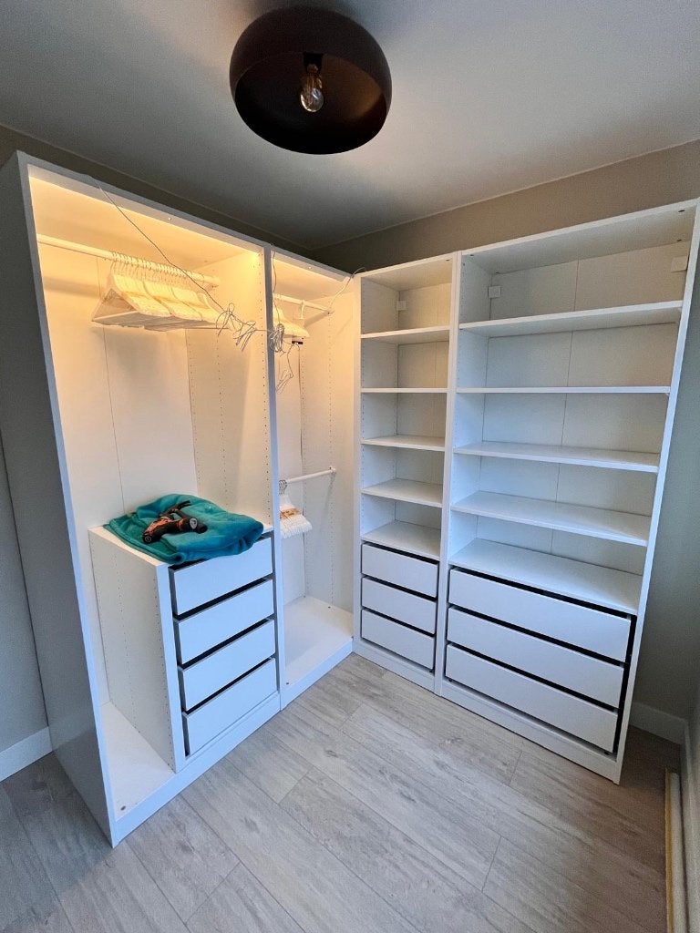 Open ikea pax kast wit met verlichting, Ophalen, Zo goed als nieuw, 200 cm of meer, 50 tot 75 cm