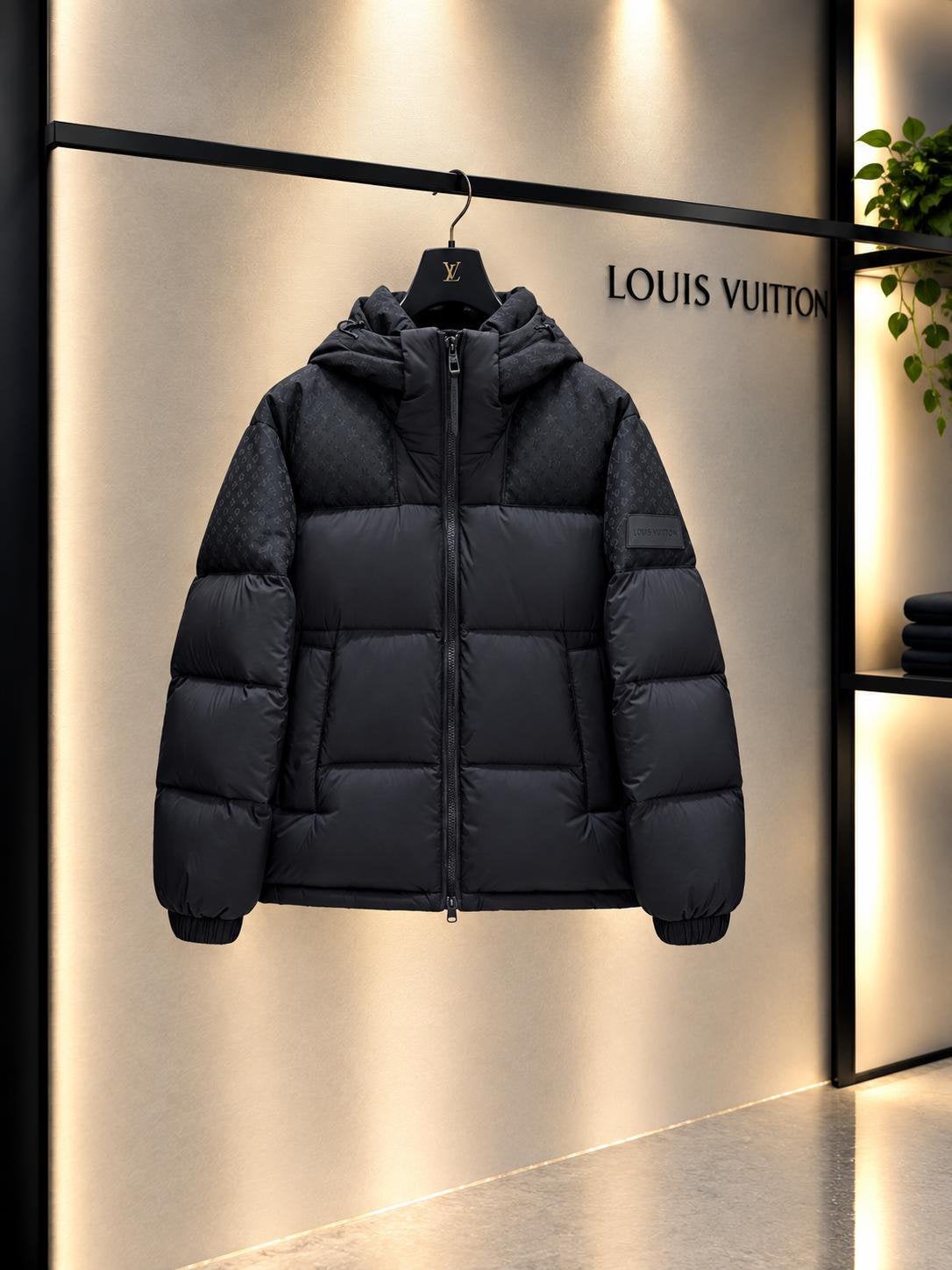 Louis Vuitton Winter jas, Ophalen of Verzenden, Zo goed als nieuw, Overige maten, Zwart