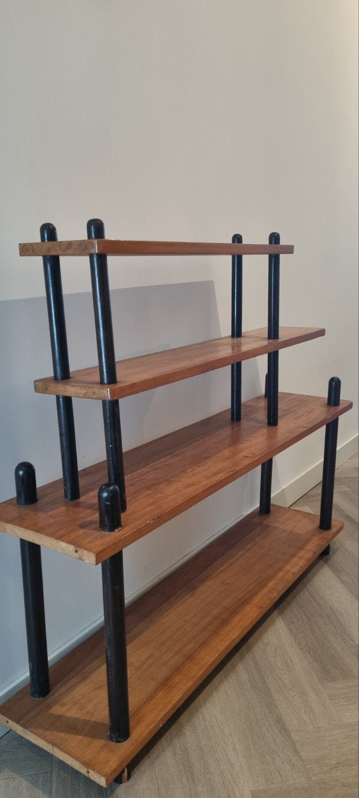 Vintage  2 delig houten stokkenkast, Ophalen, Gebruikt
