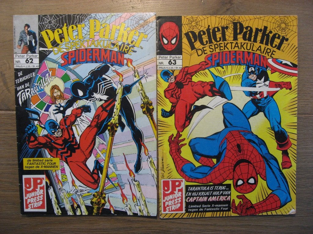 Peter Parker. De Spektakulaire Spiderman. Nr 62 en 63., Meerdere stripboeken, Ophalen of Verzenden, Gelezen