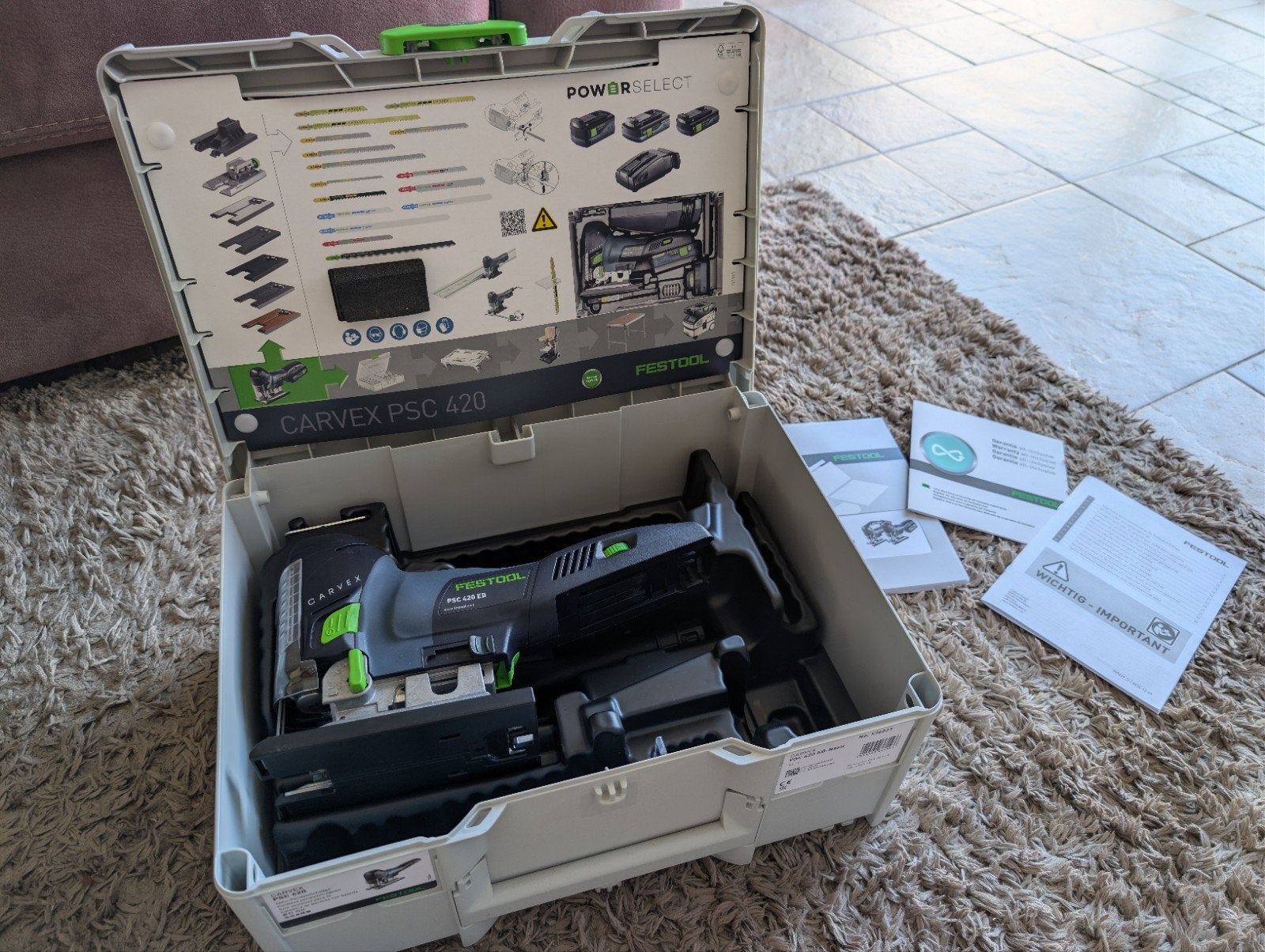 Festool PSC420 decoupeerzaag ZGAN, Doe-het-zelf en Verbouw, Ophalen of Verzenden, Zo goed als nieuw, Minder dan 600 watt, Overige typen