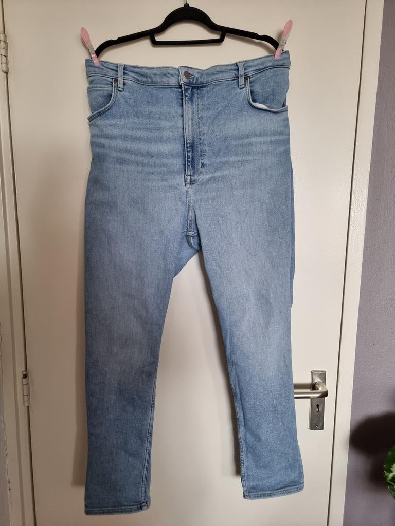Lee x H&M high waist skinny jeans lichtblauw, maat 56-58, Ophalen of Verzenden, Zo goed als nieuw, Blauw, Broek of Spijkerbroek