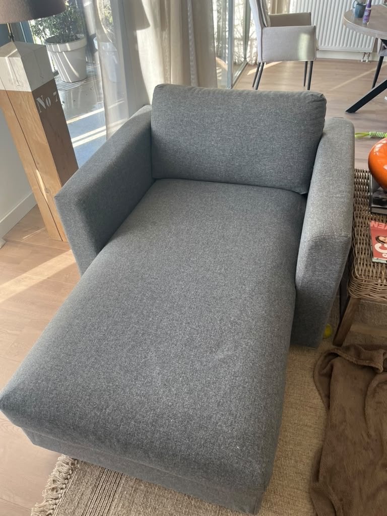 Zo goed als nieuwe chaise longue ikea, Huis en Inrichting, Ophalen, Eenpersoons, Zo goed als nieuw, Minder dan 150 cm