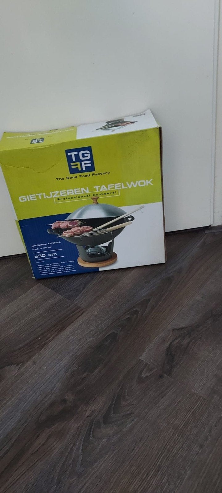 TGFF Gietijzeren Tafelwok - Professioneel Kookgerei, 4 liter of meer, Ophalen, Nieuw, 3 snelheden of meer