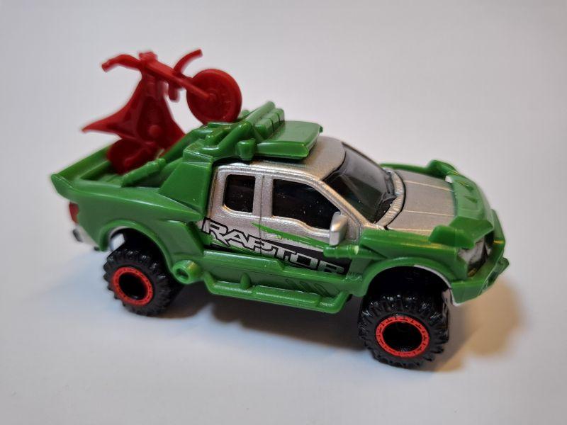 FORD F150 groen met opbouw en motor met blauwe box Majorette, Ophalen of Verzenden, Nieuw, Auto
