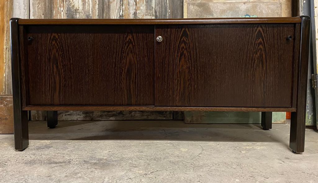 Brutalist dressoir. Vintage. Schäffer. Palissander fineer., Ophalen, 100 tot 150 cm, -, -