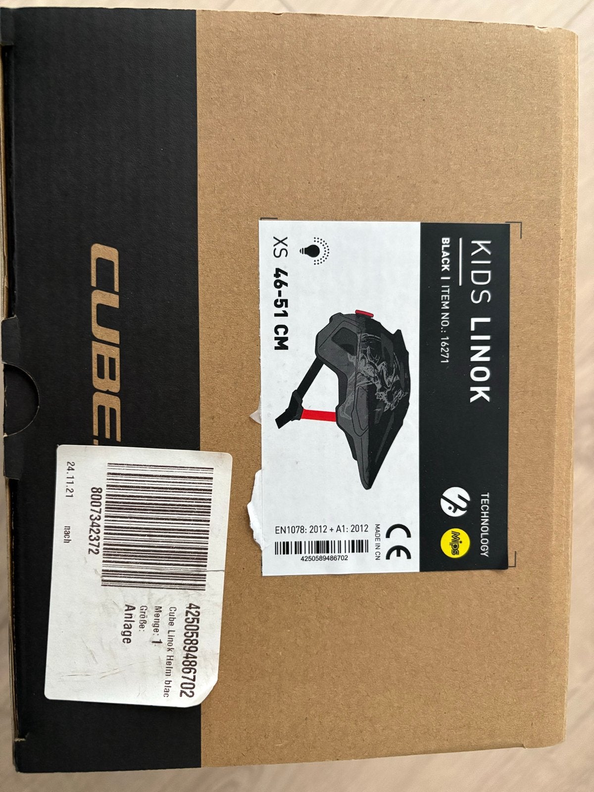 Cube Linok Kinder Fietshelm XS (46-51) met lamp en draak, Ophalen of Verzenden, Zo goed als nieuw, XS, Jongen of Meisje