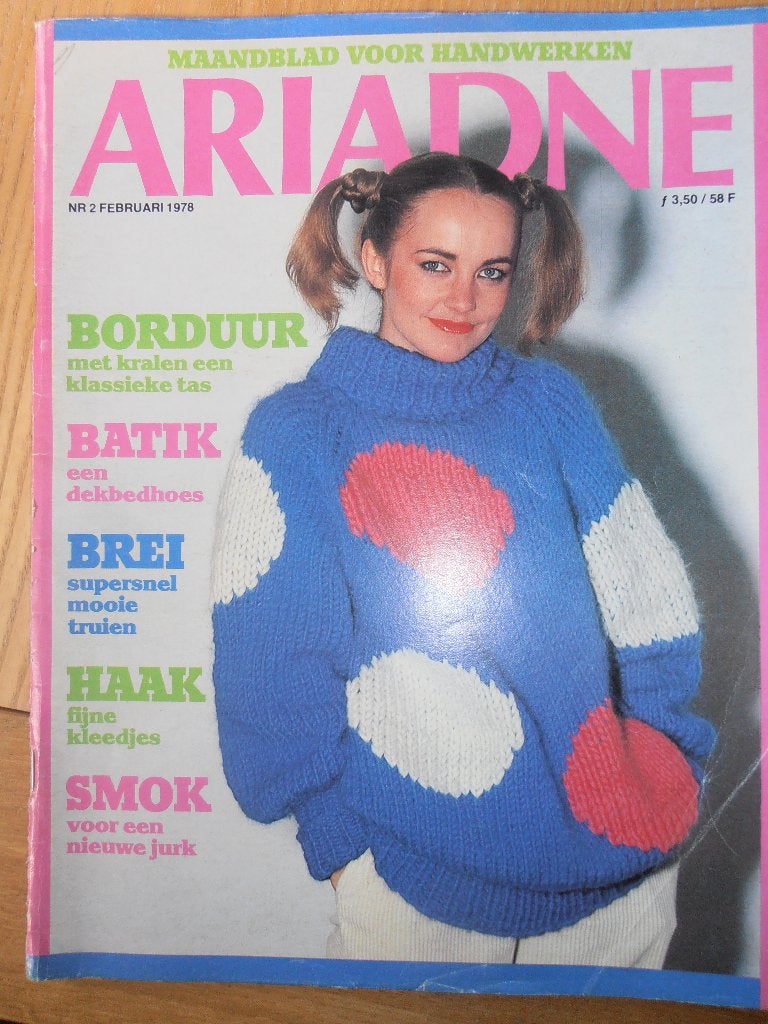 Ariadne handwerken februari 1978 brei supersnel truien, Boeken, Ariadne, Ophalen of Verzenden, Zo goed als nieuw, Overige onderwerpen