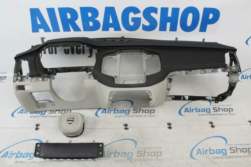 Airbag set - Dashboard zwart/beige HUD stiksels Volvo XC90